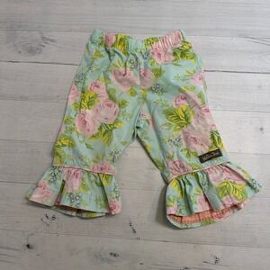 Matilda Jane hello lovely floral rose ruffle pants baby girl 12-18 months